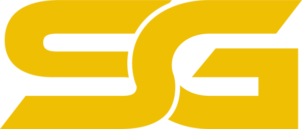 Yellow and white logo with 'SG' on a yellow background