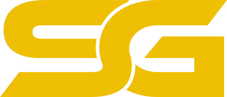 Yellow and white logo with 'SG' on a yellow background